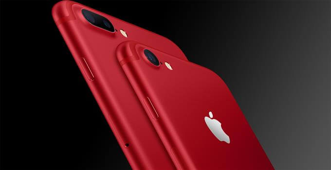 red iphone 7 plus