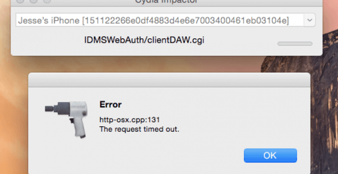 How to Fix http-osx.cpp:131 Error in Cydia Impactor