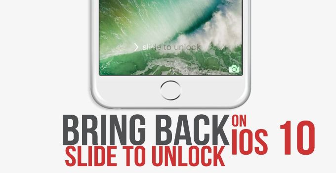 slide to unlock on ios 10