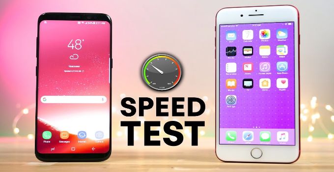 samsung s8 vs iphone 7 plus speed test