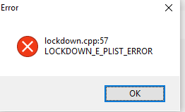 lockdown e plist error