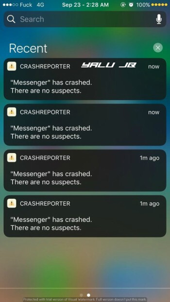 facebook messenger crashing