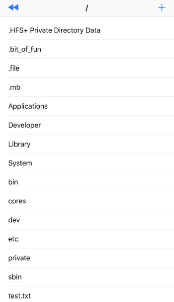iOS 11.1.2 file explorer