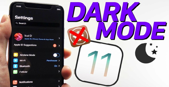 Dark mode iOS 11