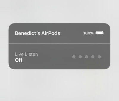 AirPods Live Listen feature on iOS 12