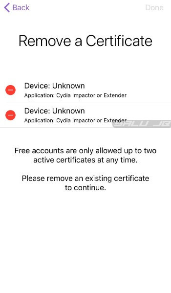 remove signing certificates