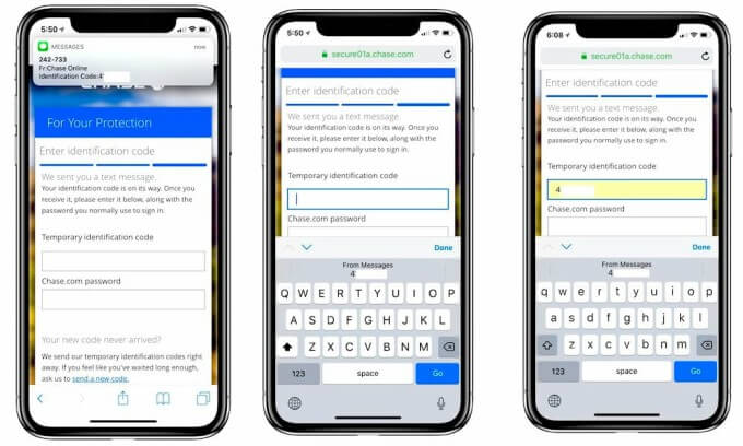 how to autofill OTP in iOS 12
