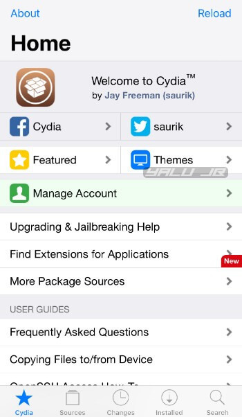 Cydia running on iOS 12
