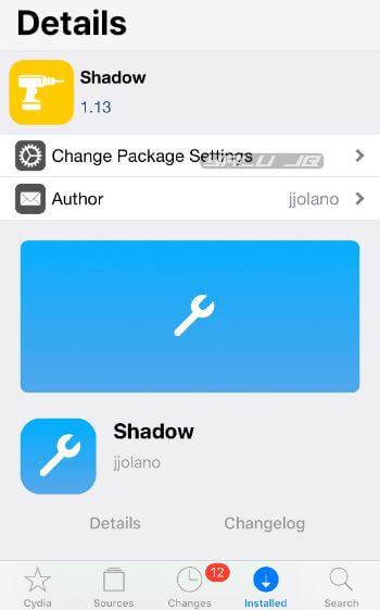 Shadow Cydia tweak for iOS 12