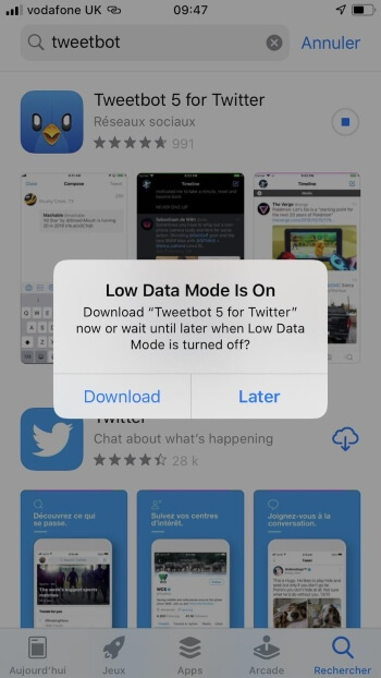iOS 13 Low Data Mode