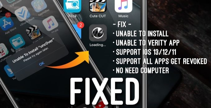 How to fix “unable to install unc0ver” error on iOS 13.5