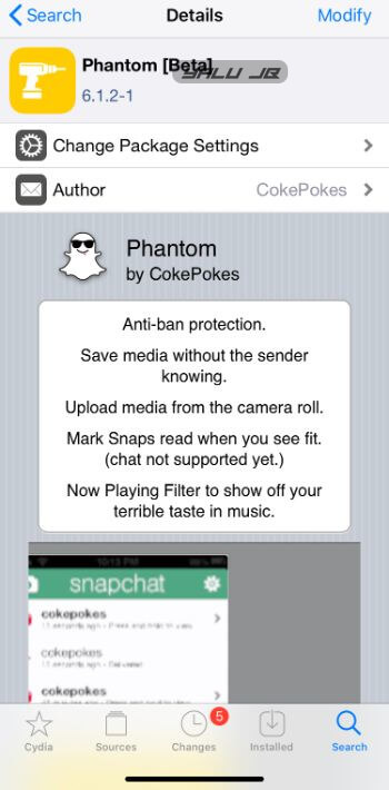 Install Phantom tweak on iOS 13