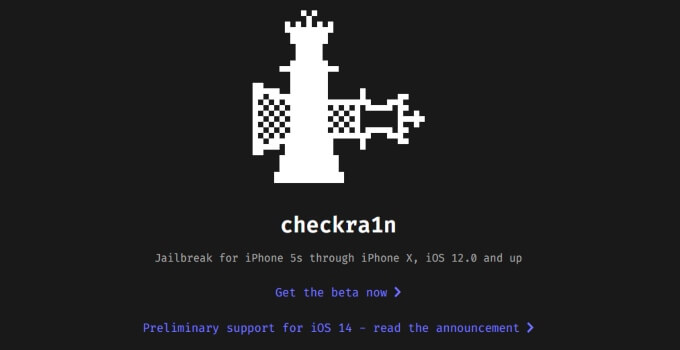 checkra1n jailbreak for iOS 14